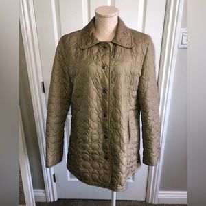 Coach Lightweight Embroidered "C" Logo Quilted Coat